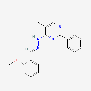 2-methoxybenzaldehyde (5,6-dimethyl-2-phenyl-4-pyrimidinyl)hydrazone
