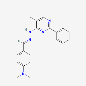 4-(dimethylamino)benzaldehyde (5,6-dimethyl-2-phenyl-4-pyrimidinyl)hydrazone