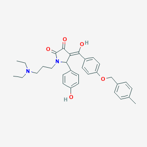 1-[3-(diethylamino)propyl]-3-hydroxy-5-(4-hydroxyphenyl)-4-({4-[(4-methylbenzyl)oxy]phenyl}carbonyl)-1,5-dihydro-2H-pyrrol-2-one