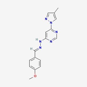 4-methoxybenzaldehyde [6-(4-methyl-1H-pyrazol-1-yl)-4-pyrimidinyl]hydrazone