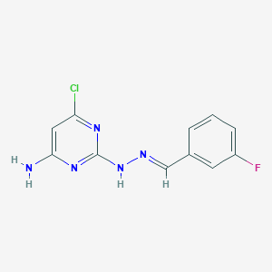molecular formula C11H9ClFN5 B3843482 3-fluorobenzaldehyde (4-amino-6-chloro-2-pyrimidinyl)hydrazone 