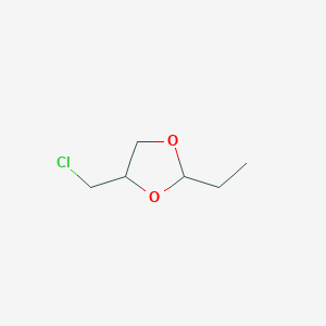 molecular formula C6H11ClO2 B038435 4-(Chloromethyl)-2-ethyl-1,3-dioxolane CAS No. 116111-72-9