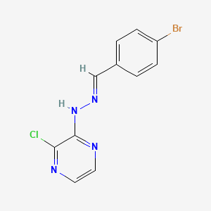 molecular formula C11H8BrClN4 B3843527 4-bromobenzaldehyde (3-chloro-2-pyrazinyl)hydrazone 