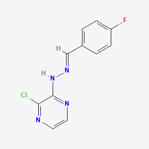 molecular formula C11H8ClFN4 B3843545 4-fluorobenzaldehyde (3-chloro-2-pyrazinyl)hydrazone 