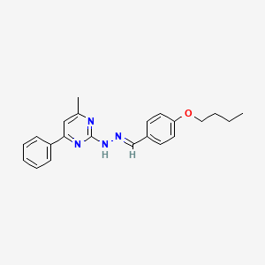 molecular formula C22H24N4O B3843550 4-butoxybenzaldehyde (4-methyl-6-phenyl-2-pyrimidinyl)hydrazone 