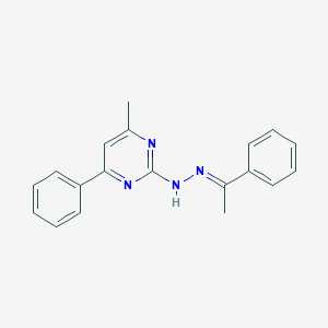 1-phenylethanone (4-methyl-6-phenyl-2-pyrimidinyl)hydrazone
