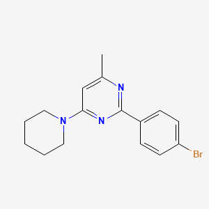 molecular formula C16H18BrN3 B3843613 2-(4-bromophenyl)-4-methyl-6-(1-piperidinyl)pyrimidine 