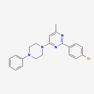 molecular formula C21H21BrN4 B3843618 2-(4-bromophenyl)-4-methyl-6-(4-phenyl-1-piperazinyl)pyrimidine CAS No. 5339-51-5
