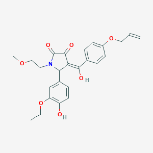 molecular formula C25H27NO7 B384362 4-[4-(allyloxy)benzoyl]-5-(3-ethoxy-4-hydroxyphenyl)-3-hydroxy-1-(2-methoxyethyl)-1,5-dihydro-2H-pyrrol-2-one 