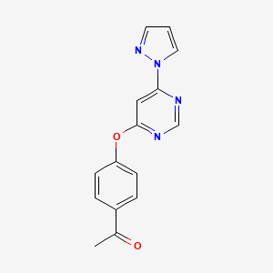 1-(4-{[6-(1H-pyrazol-1-yl)-4-pyrimidinyl]oxy}phenyl)ethanone