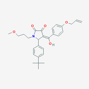 molecular formula C28H33NO5 B384364 4-[4-(allyloxy)benzoyl]-5-(4-tert-butylphenyl)-3-hydroxy-1-(3-methoxypropyl)-1,5-dihydro-2H-pyrrol-2-one 