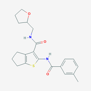 2-(3-methylbenzamido)-N-[(oxolan-2-yl)methyl]-4H,5H,6H-cyclopenta[b]thiophene-3-carboxamide