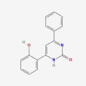 molecular formula C16H12N2O2 B3843654 4-(2-hydroxyphenyl)-6-phenyl-2-pyrimidinol 