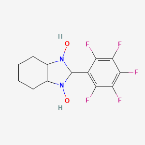 molecular formula C13H13F5N2O2 B3843665 2-(pentafluorophenyl)hexahydro-1H-benzimidazole-1,3(2H)-diol 