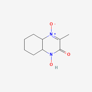 molecular formula C9H14N2O3 B3843672 1-hydroxy-3-methyl-4a,5,6,7,8,8a-hexahydro-2(1H)-quinoxalinone 4-oxide 