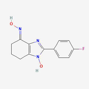 molecular formula C13H12FN3O2 B3843695 2-(4-fluorophenyl)-1-hydroxy-1,5,6,7-tetrahydro-4H-benzimidazol-4-one oxime CAS No. 5340-37-4
