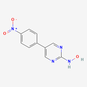 molecular formula C10H8N4O3 B3843729 2-(hydroxyamino)-5-(4-nitrophenyl)pyrimidine 