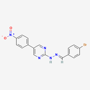 molecular formula C17H12BrN5O2 B3843734 4-bromobenzaldehyde [5-(4-nitrophenyl)-2-pyrimidinyl]hydrazone 