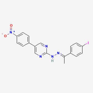 1-(4-iodophenyl)ethanone [5-(4-nitrophenyl)-2-pyrimidinyl]hydrazone