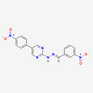 molecular formula C17H12N6O4 B3843764 3-nitrobenzaldehyde [5-(4-nitrophenyl)-2-pyrimidinyl]hydrazone 