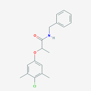 molecular formula C18H20ClNO2 B384377 N-benzyl-2-(4-chloro-3,5-dimethylphenoxy)propanamide 