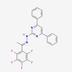 molecular formula C24H15F5N4 B3843793 1-(pentafluorophenyl)ethanone (4,6-diphenyl-2-pyrimidinyl)hydrazone 