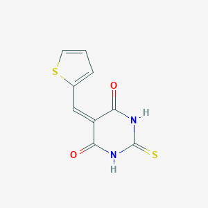molecular formula C9H6N2O2S2 B038438 5-(2-Thiophene)-2-thiobarbituric acid CAS No. 120244-32-8