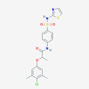 molecular formula C20H20ClN3O4S2 B384380 2-(4-chloro-3,5-dimethylphenoxy)-N-[4-(1,3-thiazol-2-ylsulfamoyl)phenyl]propanamide CAS No. 618080-23-2