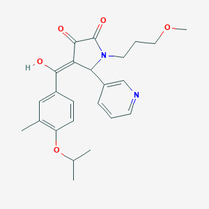 3-hydroxy-4-(4-isopropoxy-3-methylbenzoyl)-1-(3-methoxypropyl)-5-(3-pyridinyl)-1,5-dihydro-2H-pyrrol-2-one