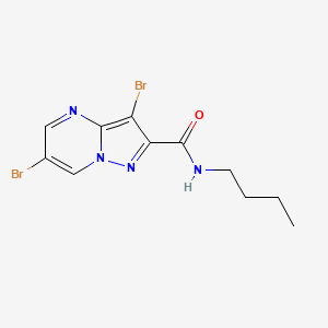 molecular formula C11H12Br2N4O B3843853 3,6-dibromo-N-butylpyrazolo[1,5-a]pyrimidine-2-carboxamide 