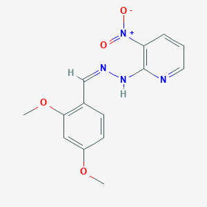 molecular formula C14H14N4O4 B3843867 2,4-dimethoxybenzaldehyde (3-nitro-2-pyridinyl)hydrazone 