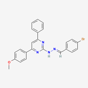 molecular formula C24H19BrN4O B3843882 4-bromobenzaldehyde [4-(4-methoxyphenyl)-6-phenyl-2-pyrimidinyl]hydrazone 