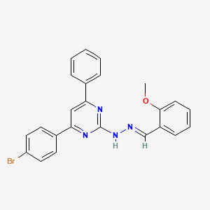 2-methoxybenzaldehyde [4-(4-bromophenyl)-6-phenyl-2-pyrimidinyl]hydrazone