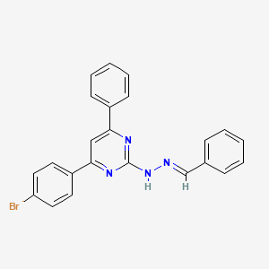 molecular formula C23H17BrN4 B3843912 benzaldehyde [4-(4-bromophenyl)-6-phenyl-2-pyrimidinyl]hydrazone 