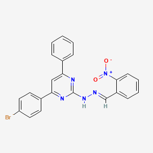 molecular formula C23H16BrN5O2 B3843921 2-nitrobenzaldehyde [4-(4-bromophenyl)-6-phenyl-2-pyrimidinyl]hydrazone 