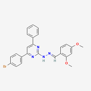 2,4-dimethoxybenzaldehyde [4-(4-bromophenyl)-6-phenyl-2-pyrimidinyl]hydrazone
