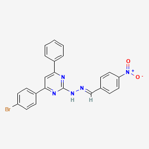 molecular formula C23H16BrN5O2 B3843945 4-nitrobenzaldehyde [4-(4-bromophenyl)-6-phenyl-2-pyrimidinyl]hydrazone 