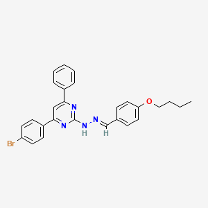 molecular formula C27H25BrN4O B3843952 4-butoxybenzaldehyde [4-(4-bromophenyl)-6-phenyl-2-pyrimidinyl]hydrazone 