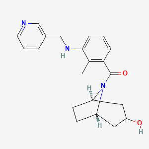 molecular formula C21H25N3O2 B3843960 (3-endo)-8-{2-methyl-3-[(pyridin-3-ylmethyl)amino]benzoyl}-8-azabicyclo[3.2.1]octan-3-ol 