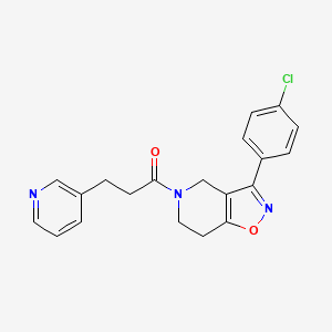 molecular formula C20H18ClN3O2 B3843962 3-(4-chlorophenyl)-5-[3-(3-pyridinyl)propanoyl]-4,5,6,7-tetrahydroisoxazolo[4,5-c]pyridine 