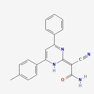 molecular formula C20H16N4O B3843966 2-cyano-2-[6-(4-methylphenyl)-4-phenyl-2(1H)-pyrimidinylidene]acetamide 