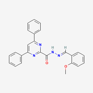 molecular formula C25H20N4O2 B3843971 N'-(2-methoxybenzylidene)-4,6-diphenyl-2-pyrimidinecarbohydrazide 