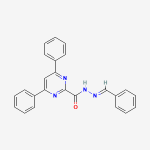 molecular formula C24H18N4O B3843975 N'-benzylidene-4,6-diphenyl-2-pyrimidinecarbohydrazide 