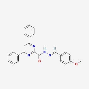 molecular formula C25H20N4O2 B3843986 N'-(4-methoxybenzylidene)-4,6-diphenyl-2-pyrimidinecarbohydrazide 