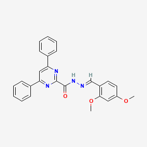 molecular formula C26H22N4O3 B3843990 N'-(2,4-dimethoxybenzylidene)-4,6-diphenyl-2-pyrimidinecarbohydrazide 