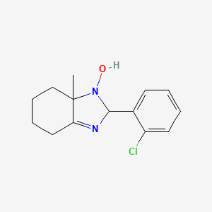 molecular formula C14H17ClN2O B3843995 2-(2-chlorophenyl)-7a-methyl-2,4,5,6,7,7a-hexahydro-1H-benzimidazol-1-ol 