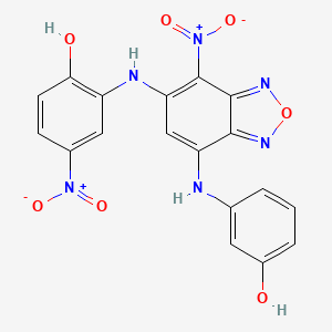 2-({7-[(3-hydroxyphenyl)amino]-4-nitro-2,1,3-benzoxadiazol-5-yl}amino)-4-nitrophenol