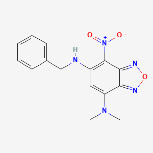 molecular formula C15H15N5O3 B3844065 N~6~-benzyl-N~4~,N~4~-dimethyl-7-nitro-2,1,3-benzoxadiazole-4,6-diamine 