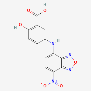 molecular formula C13H8N4O6 B3844066 2-hydroxy-5-[(7-nitro-2,1,3-benzoxadiazol-4-yl)amino]benzoic acid 