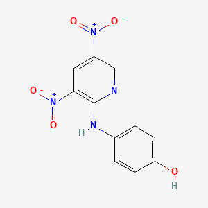 molecular formula C11H8N4O5 B3844086 4-[(3,5-dinitro-2-pyridinyl)amino]phenol 